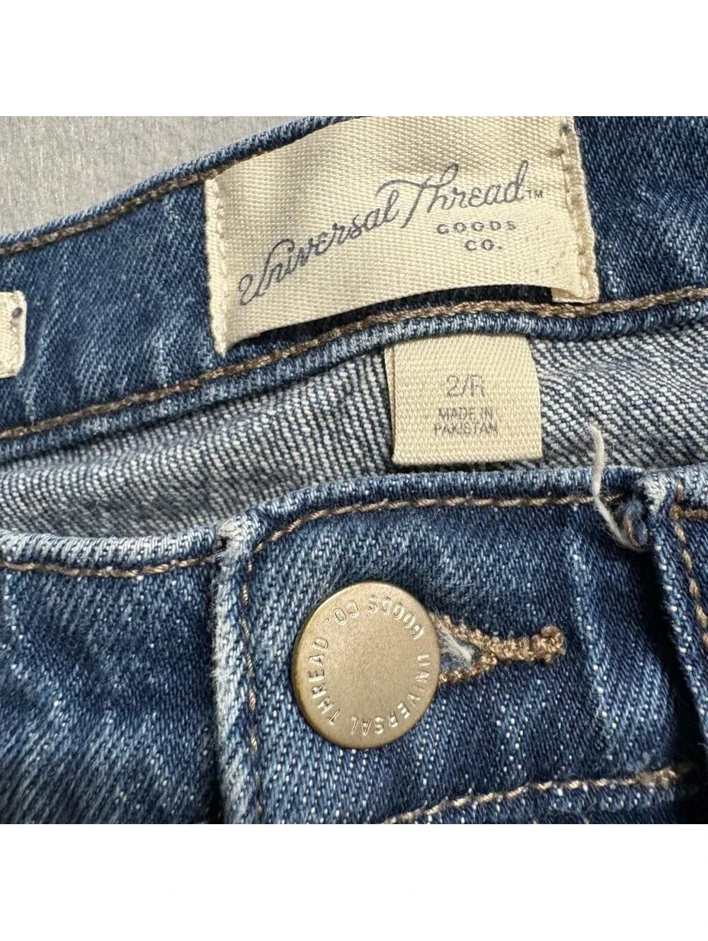 Universal Thread High Rise Flare Jeans Womens 2/26R Blue Stretch Denim